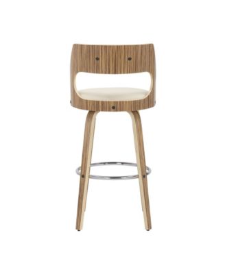 Cecina Mid-Century Modern Barstool with Swivel, Set of 2
