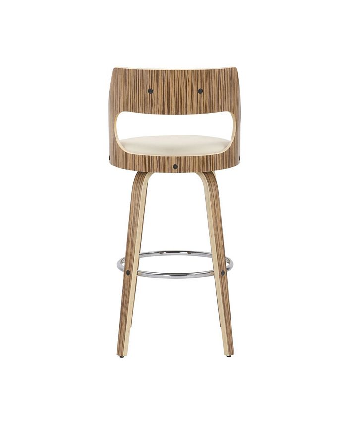 Lumisource Cecina MidCentury Modern Barstool with Swivel, Set of 2