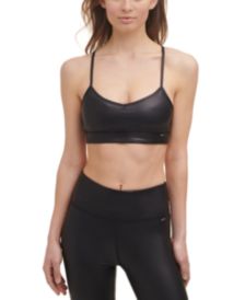 Sport Women's Faux-Leather Low-Impact Sports Bra