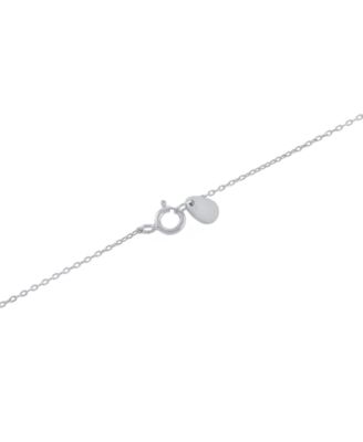 Pav&eacute; Hummingbird Pendant Necklace in Sterling Silver, 16" + 2" extender