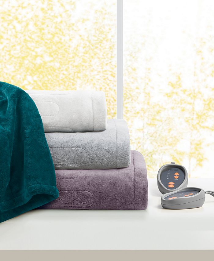 Premier Comfort Plush Electric Blanket Twin Created For Macy s Reviews Home Macy s