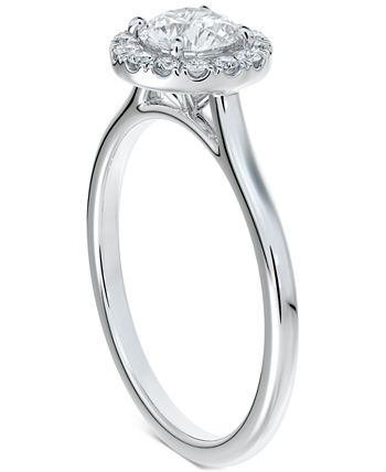 De Beers Forevermark - Diamond Round Halo Diamond Engagement Ring (5/8 ct. t.w.) in 14k White Gold