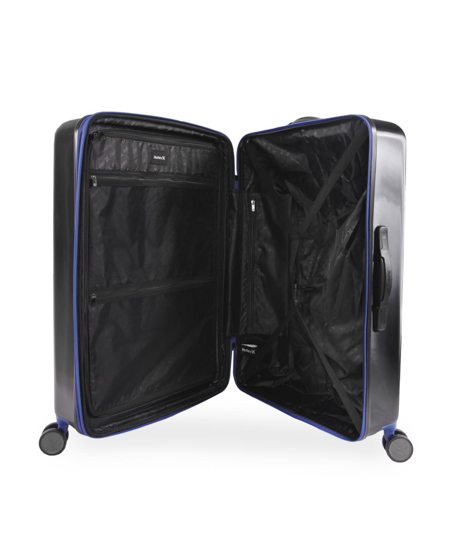 Чемодан Hurley Suki 29" Hardside Spinner Suitcase, цвет: Чёрный / Синий — фото 4