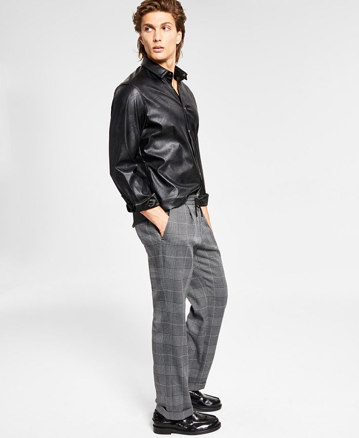 INC International Concepts Men's Glen Plaid Pants, Created for Macy's