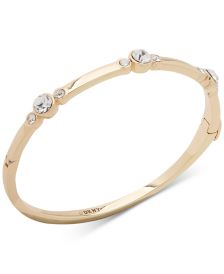 Gold-Tone Crystal Bangle Bracelet