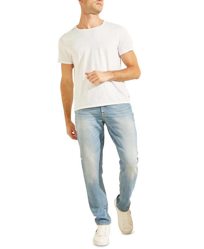 GUESS Men's Faded Slim Tapered Jeans - Macy's