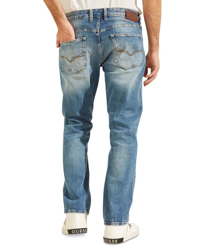 GUESS - Men's Regular Straight Faded Jeans