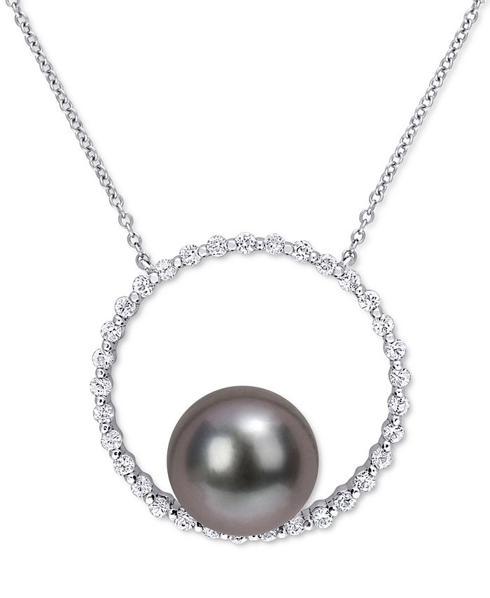Macy s Black Cultured Tahitian Pearl 9 1 2mm Circle 17