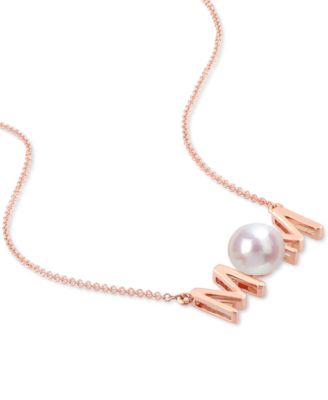 Cultured Freshwater Pearl (7mm) MOM 17" Pendant Necklace