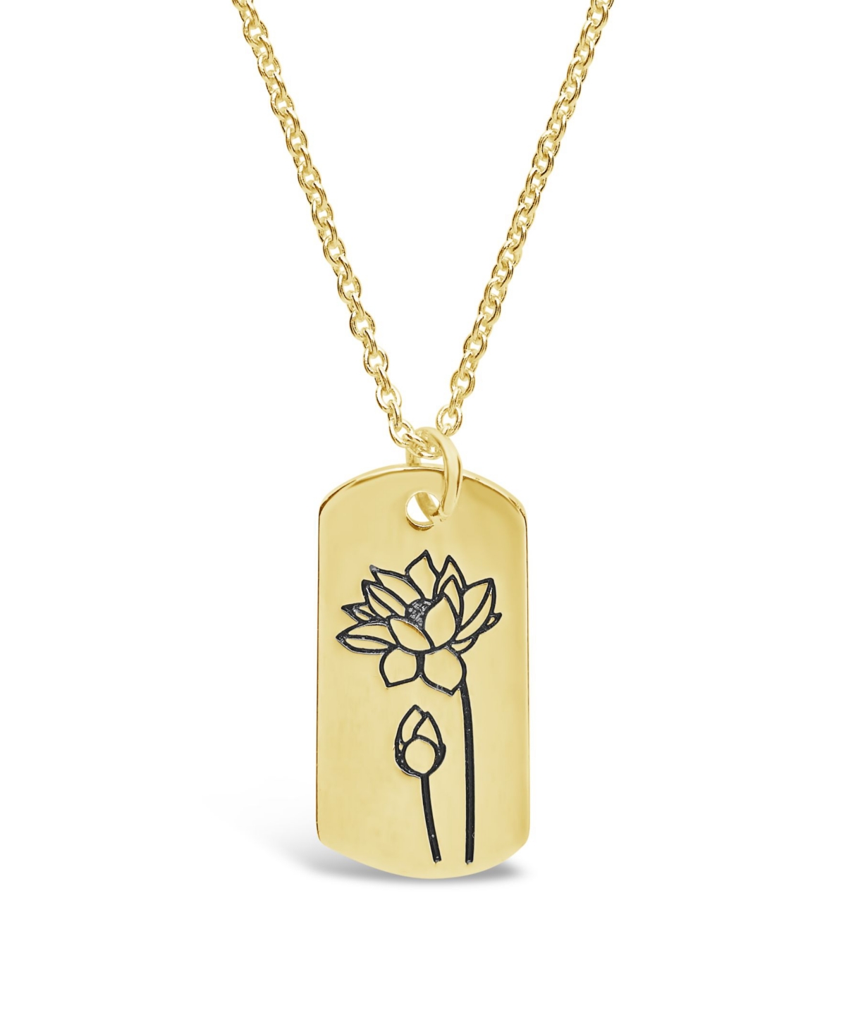 Shop Sterling Forever Women's Birth Flower Necklace In July,water Lily,gold