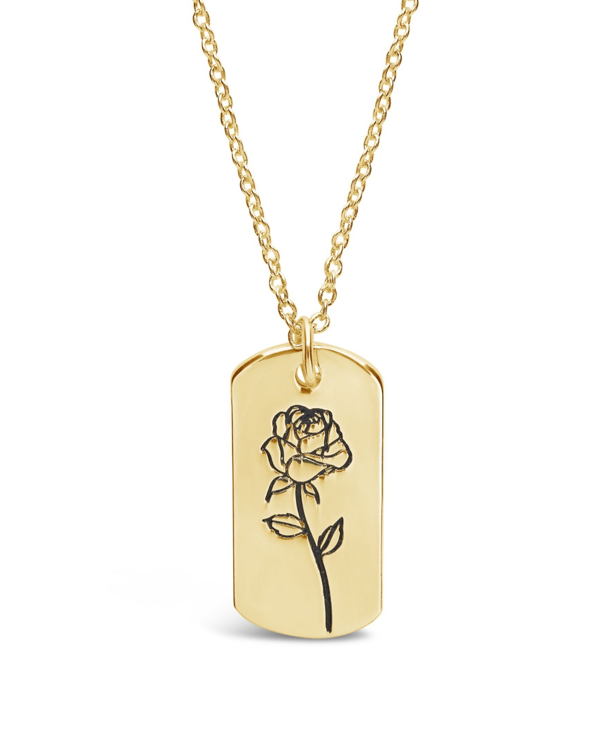 Sterling Forever Women's Birth Flower Necklace In June,rose,gold