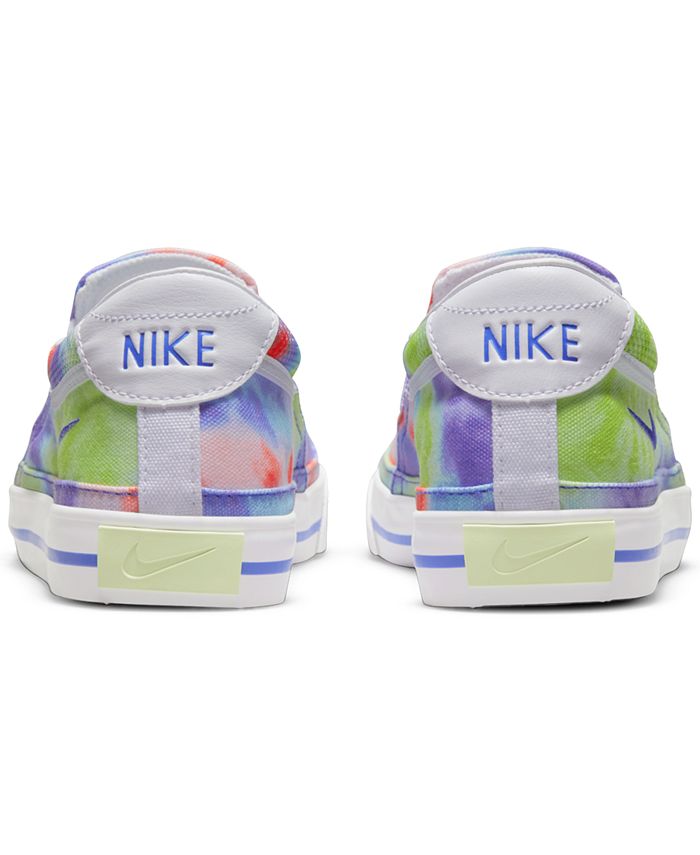 Nike Women's Court Legacy Tie-Dye Canvas Slip-On Casual Sneakers