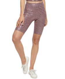 Metallic-Print High-Waist Bike Shorts