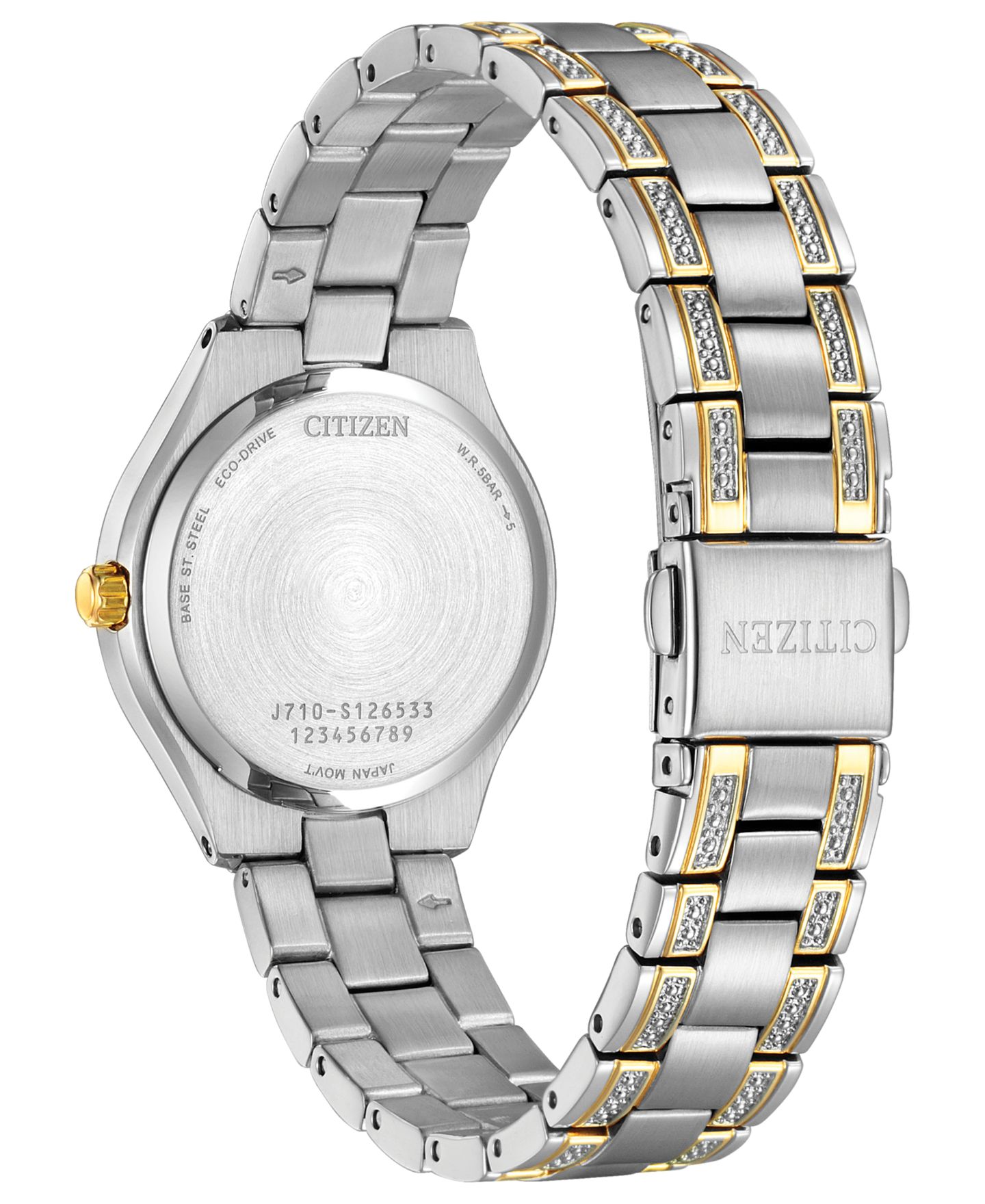 Женские часы Citizen Eco-Drive Silhouette Crystal Two-Tone Stainless Steel Bracelet Watch 30mm — фото 3