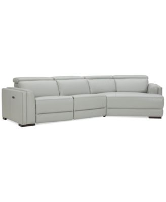 CLOSEOUT! Jenneth 3-Pc. Leather Sofa with 2 Power Motion Recliners and Cuddler