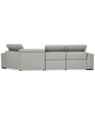 CLOSEOUT! Jenneth 3-Pc. Leather Sofa with 2 Power Motion Recliners and Cuddler