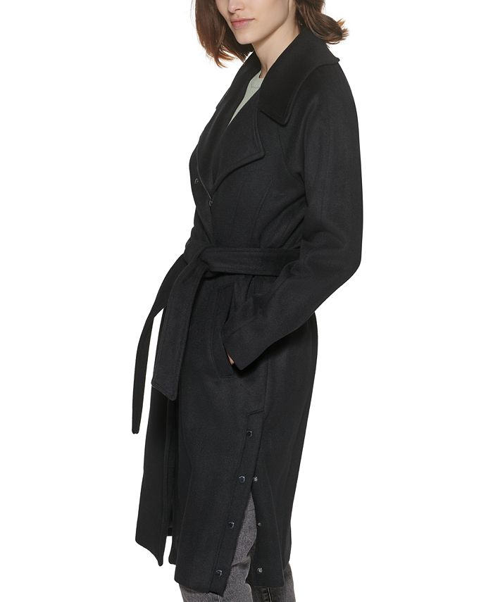 Marc New York Women's Belted Wrap Coat & Reviews - Coats & Jackets ...
