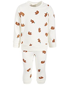 Baby Boys 2-Pc. Bear-Print Top & Pants Set, Created for Macy's 