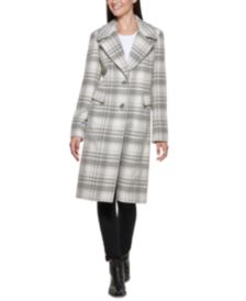 Plaid Single-Breasted Walker Coat