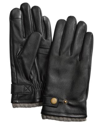 lined leather gloves for men