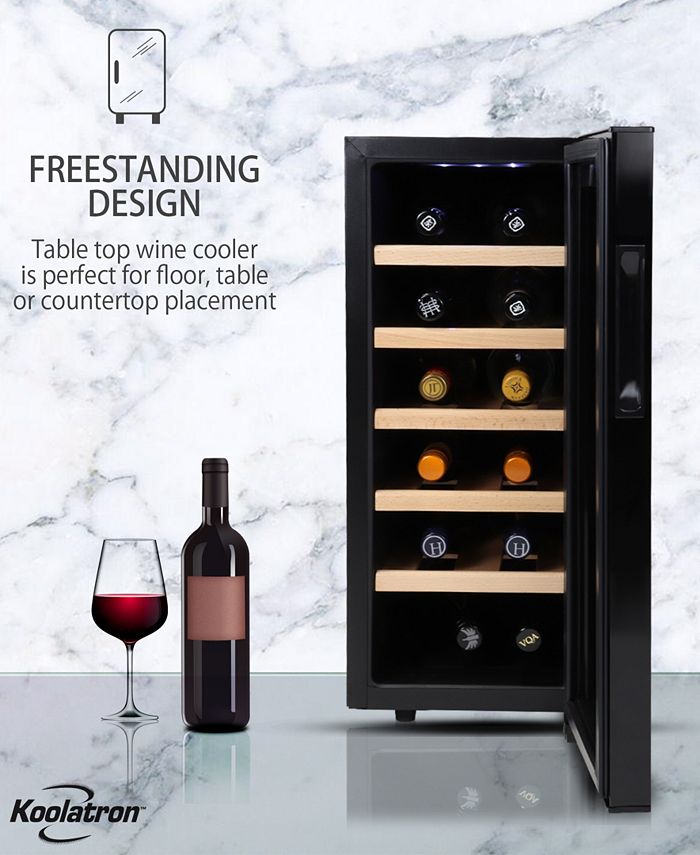 Koolatron Urban Series Deluxe 12 Bottle Wine Cooler with Beech Wood