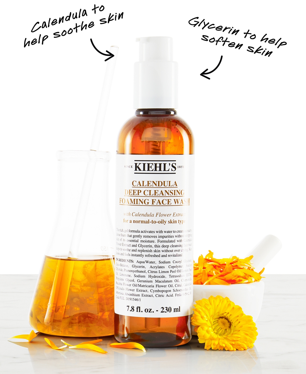 Kiehl's Since 1851 Calendula Deep Cleansing Foaming Face Wash, 2.5 fl. oz