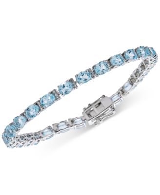 Macy's - Amethyst Oval Tennis Bracelet (9-1/2 ct. t.w.) in Sterling Silver (Also in Blue Topaz, Rhodolite Garnet, & Multi-Gemstone)
