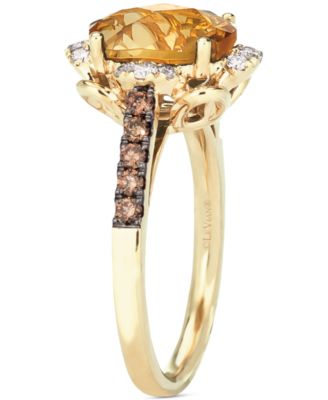 Amethyst (3 ct. t.w.) & Diamond (3/8 ct. t.w.) Ring in 14k White Gold (Also in Blue Topaz & Citrine)