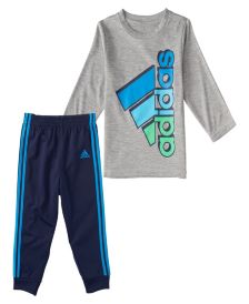 Baby Boys Long Sleeve Melange T-shirt and Jogger Pants, 2 Piece Set