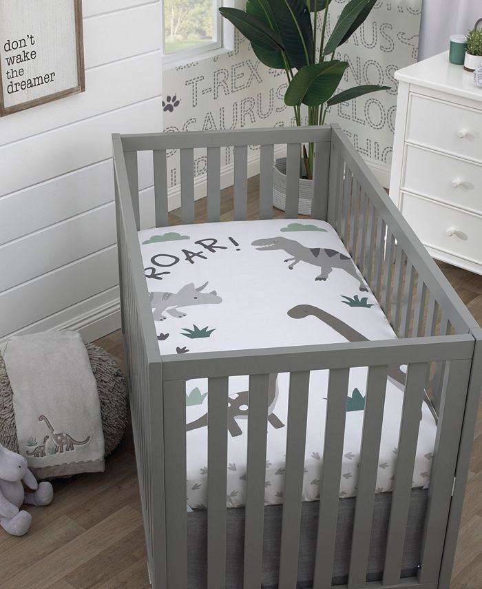 Macy's BabySaurus Photo Op Roar Dinosaur with Clouds Nursery Fitted