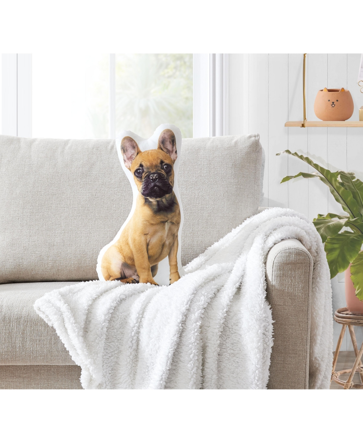 Lacourte Lou French Bulldog Pet Shaped Decorative Pillow 12