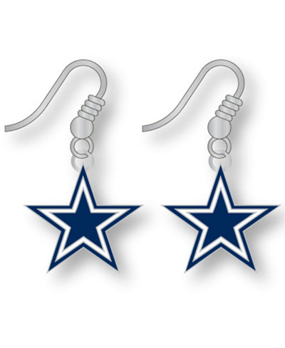 Aminco Dallas Cowboys Logo Drop Earrings