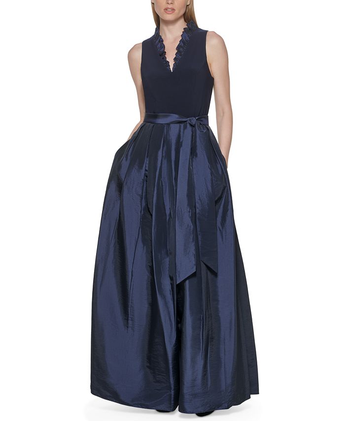 Jessica Howard V-Neck Bow Gown - Macy's