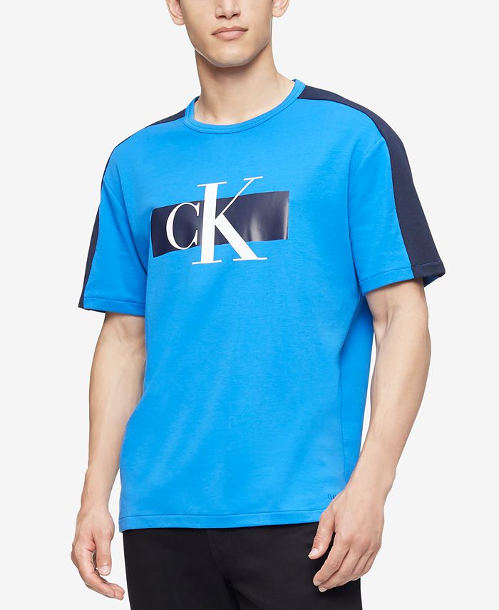 Calvin Klein Men's Monogram Logo Stripe French Terry T-Shirt & Reviews ...