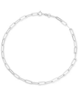 Giani Bernini Paperclip Link Ankle Bracelet, Created for Macy's