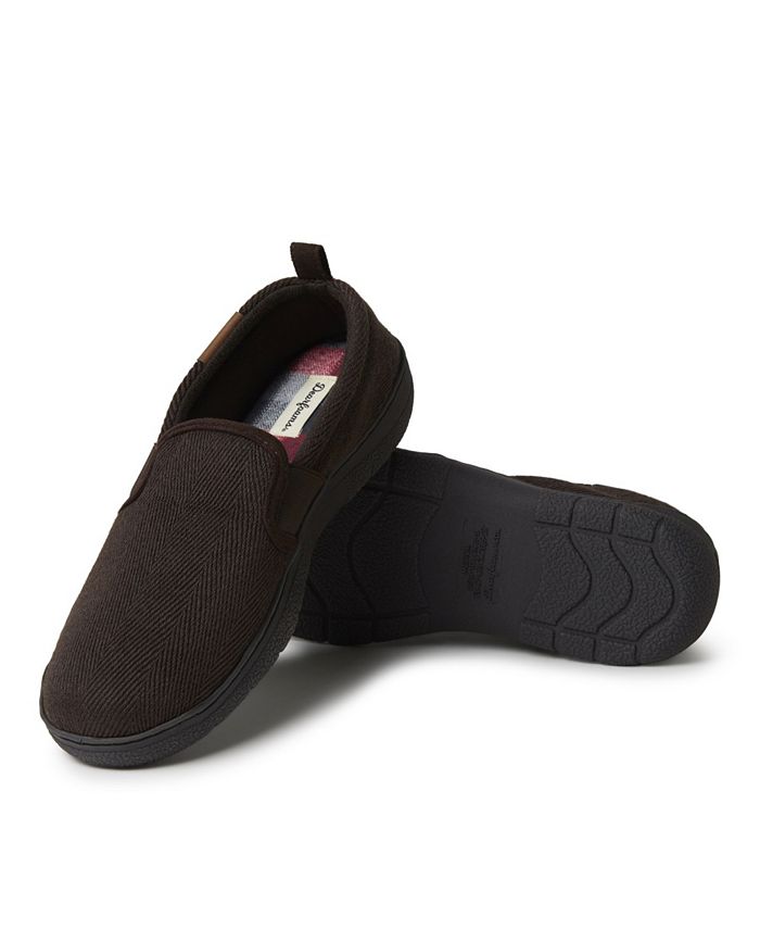 Dearfoams Men's Henry Herringbone Closed Back Slippers & Reviews All