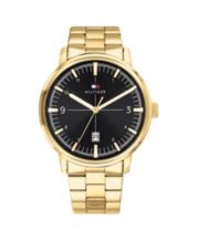 Tommy hilfiger black on sale and gold watch