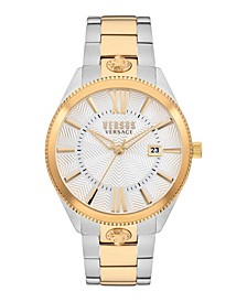 Versus by Versace Men's Highland Park Two Tone Stainless Steel Bracelet Watch 44mm
