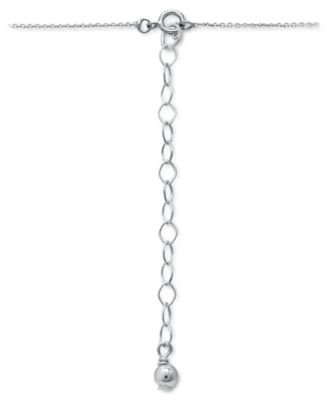 Cubic Zirconia Initial Pendant Necklace, 16 + 2 extender, Created for Macy's