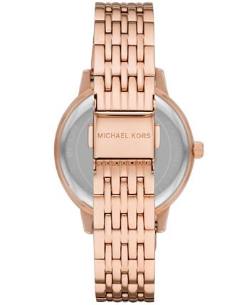 Michael Kors - Women's Melissa Rose Gold-Tone Stainless Steel Bracelet Watch 35mm