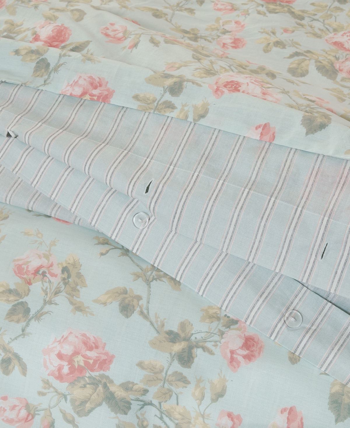 Laura Ashley Madelynn Cotton Reversible Piece Duvet Cover Set