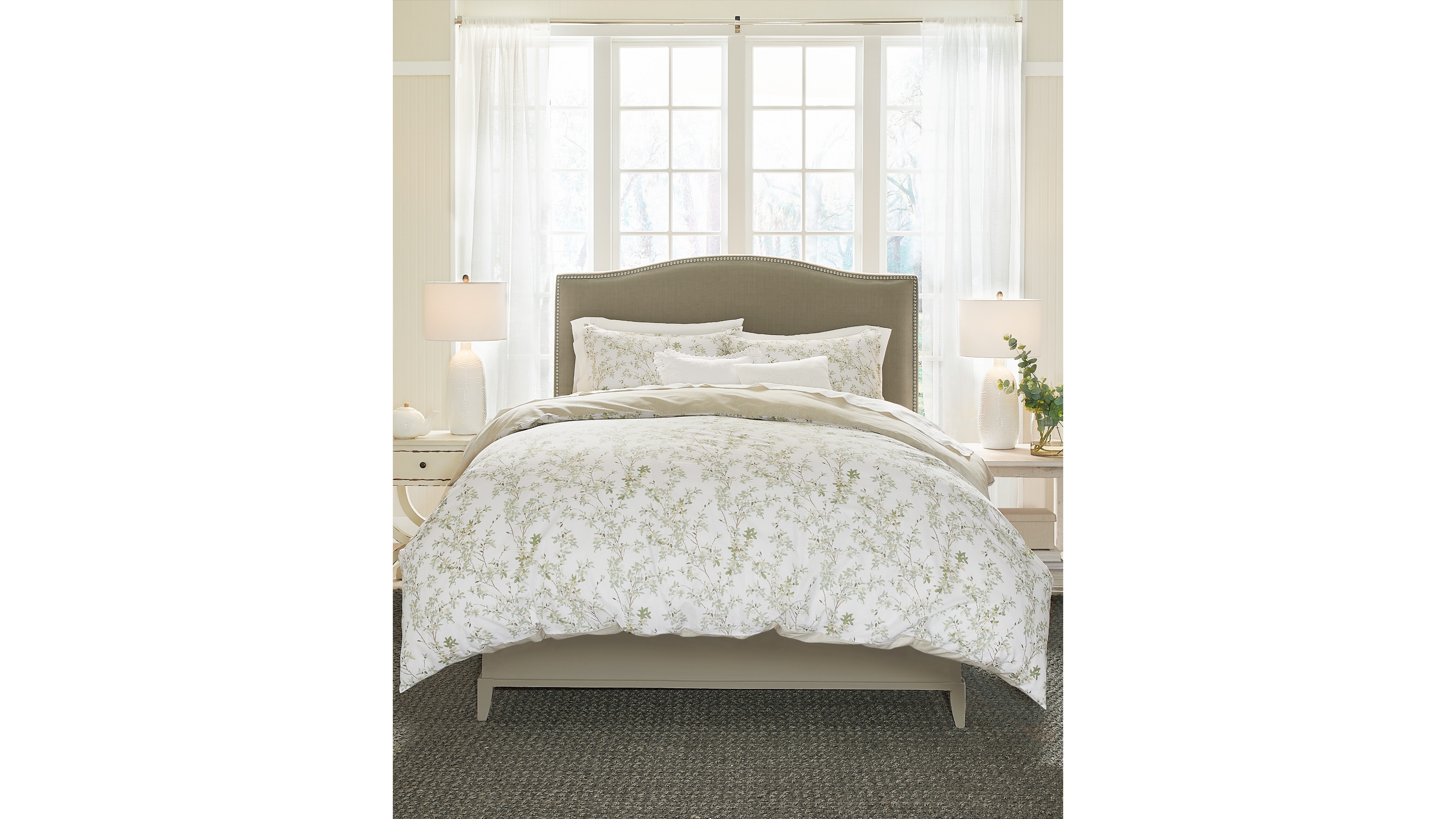 Laura Ashley Lindy Cotton Reversible 3-Pc. Duvet Cover Set, Full/Queen