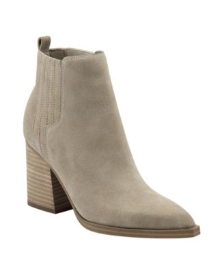 suede block booties