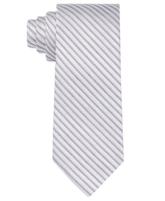 Calvin Klein - Men's Frosted Lux Slim Stripe Tie