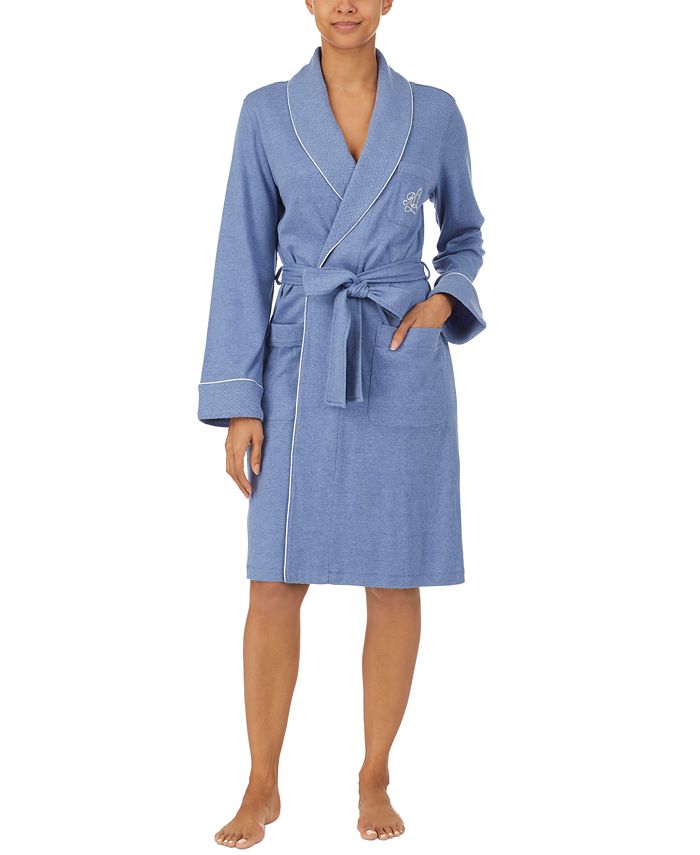 Lauren Ralph Lauren Quilted Cotton Wrap Robe - Macy's