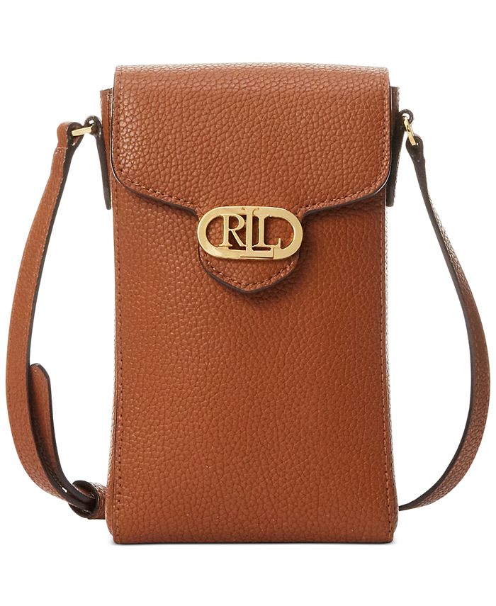 Lauren Ralph Lauren Leather Phone Crossbody Bag & Reviews - Handbags &  Accessories - Macy's