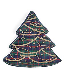 Plaid Tree Figural Decorative Pillow, Created For Macys