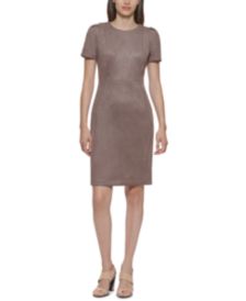 Petite Puff-Sleeve Sheath Dress