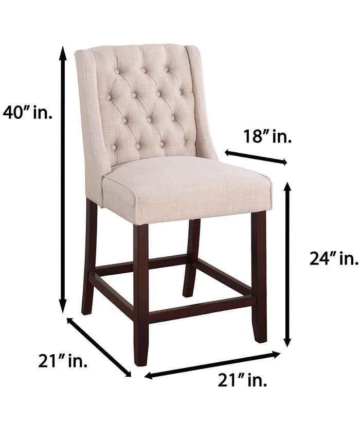 Best Master Furniture Newport Upholstered Bar Chairs with Tufted Back
