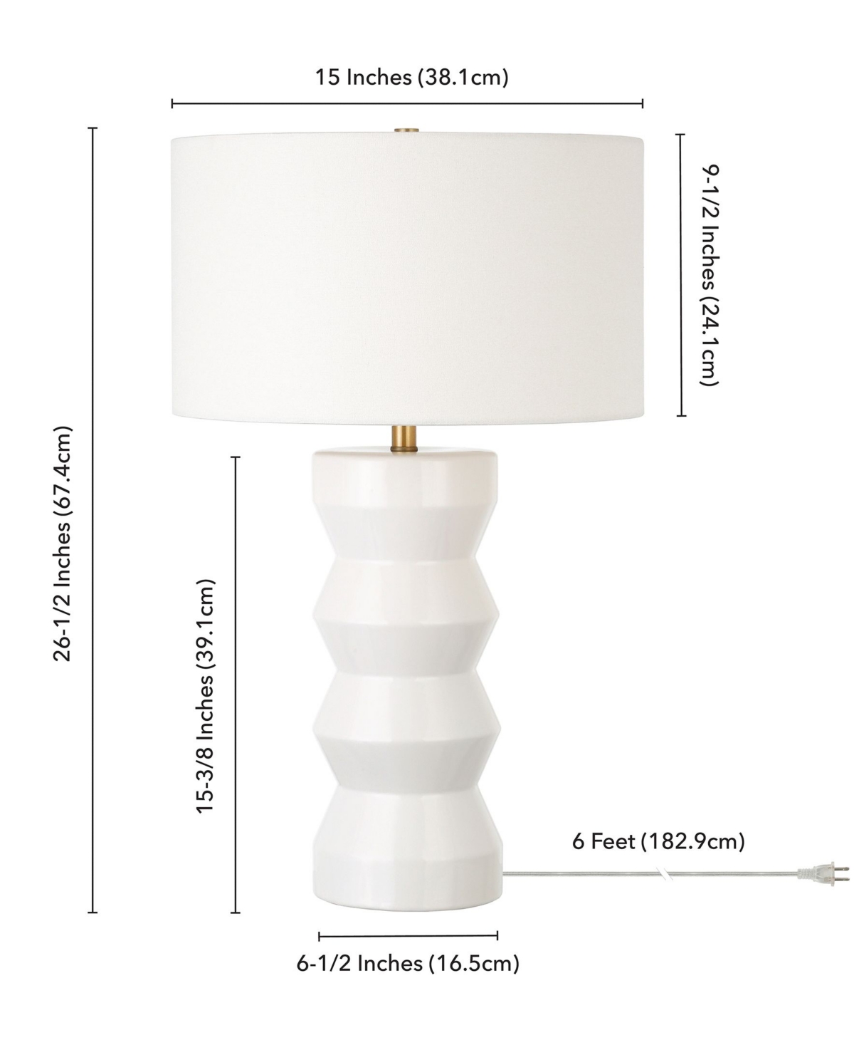 Carlin Ribbed Table Lamp